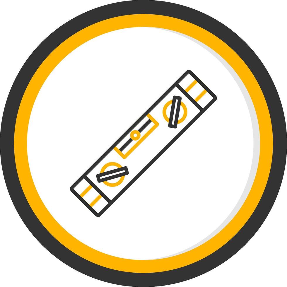 Horizontal Bubble Level Tool Line Two Color Circle vector