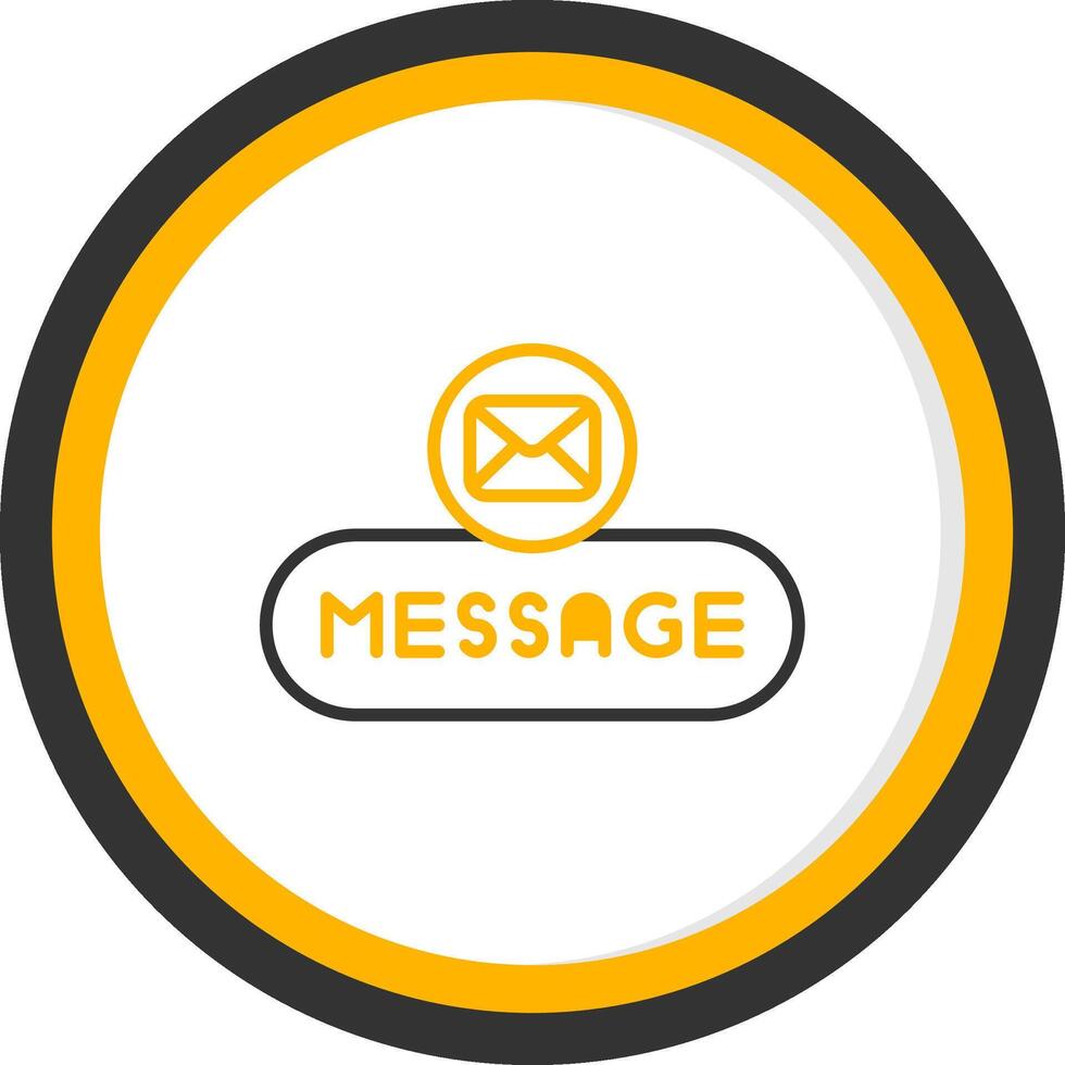 Message User Button Line Two Color Circle vector