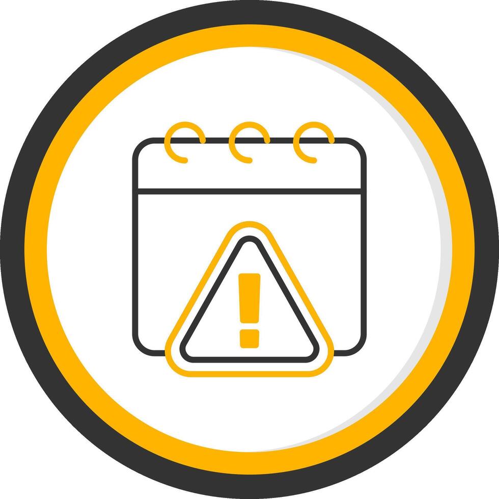 Session Expired Notification Line Two Color Circle vector