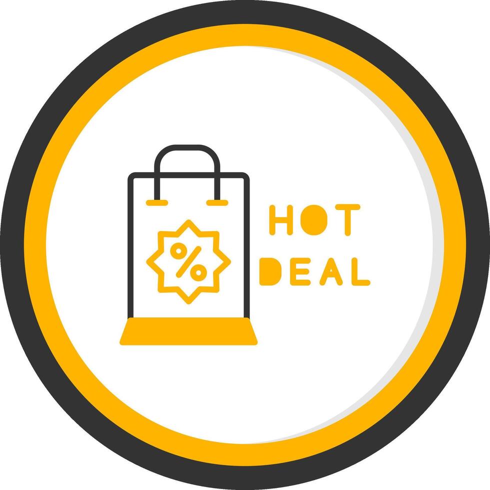 Black Friday Exclusive Deal Line Two Color Circle vector