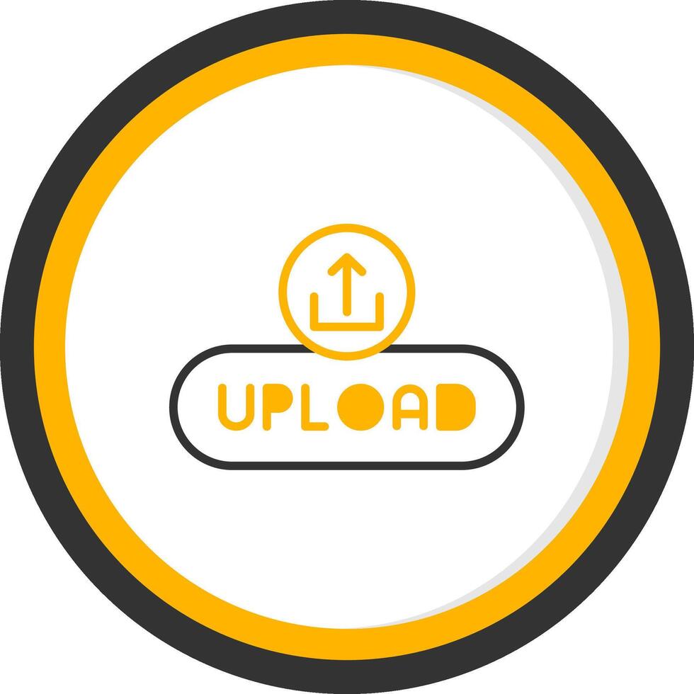 File Upload Button Line Two Color Circle vector