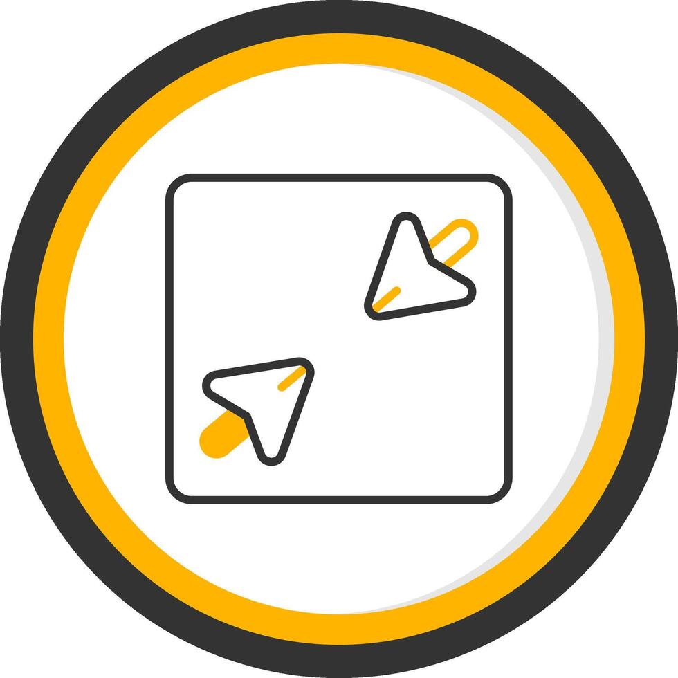Minimize Program Screen Line Two Color Circle vector