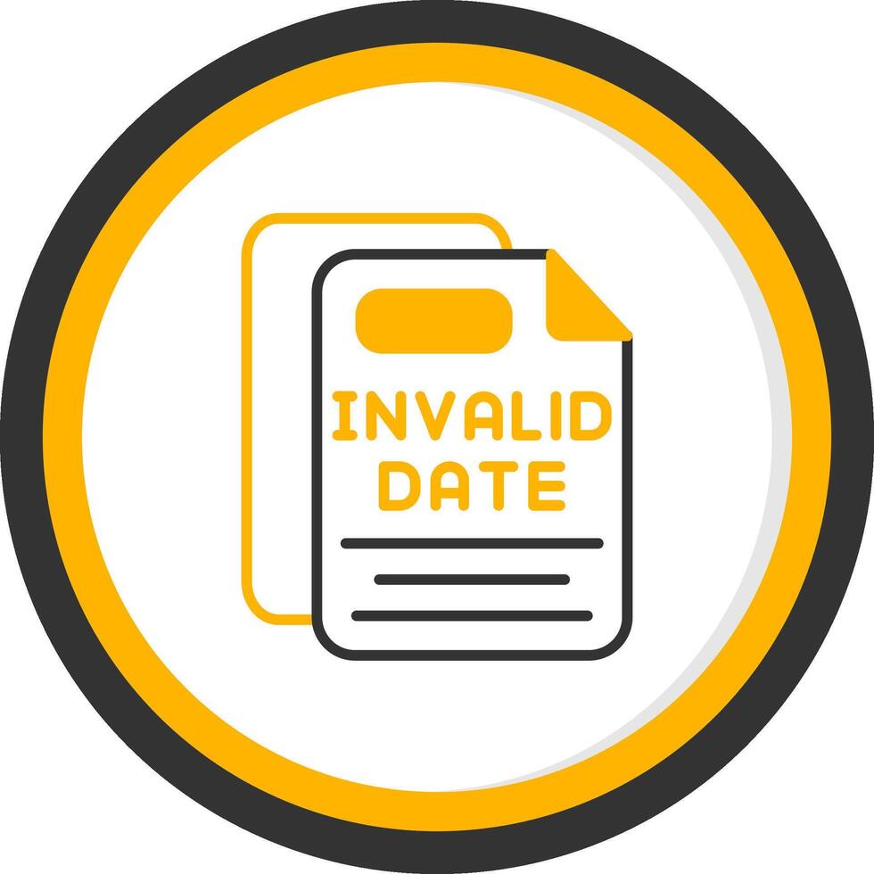 Invalid Data Format Error Line Two Color Circle vector