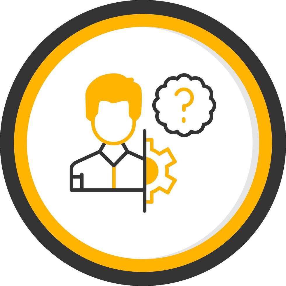 Internal Workflow Difficulties Record Line Two Color Circle vector