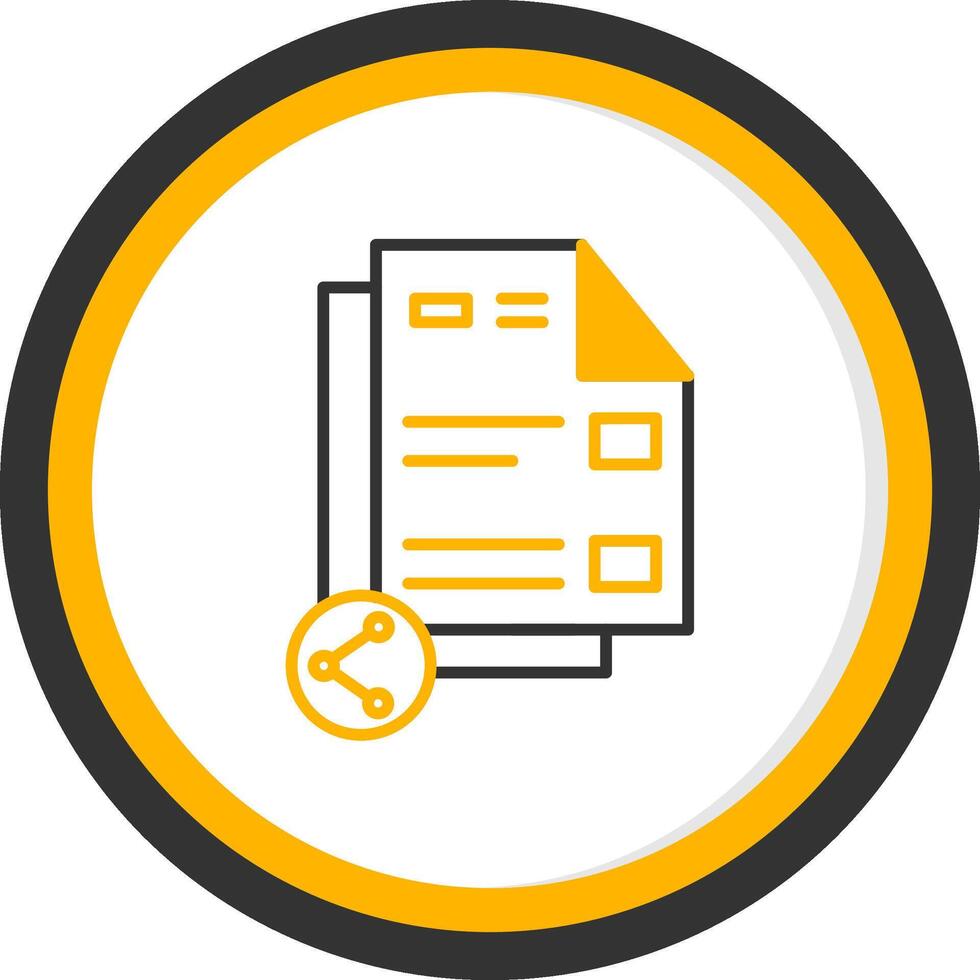 Easy File Sharing Option Line Two Color Circle vector
