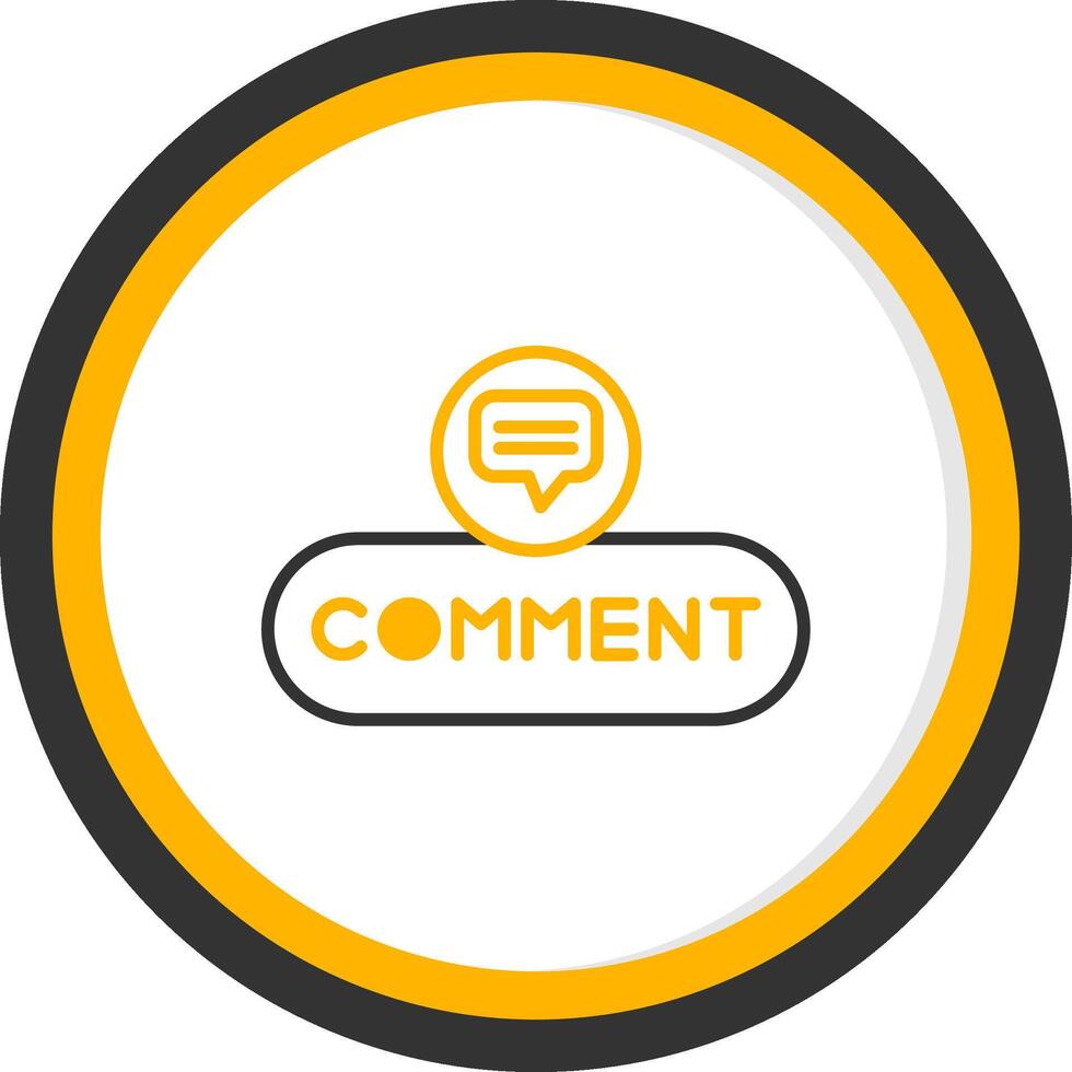 Comment Submit Button Line Two Color Circle vector