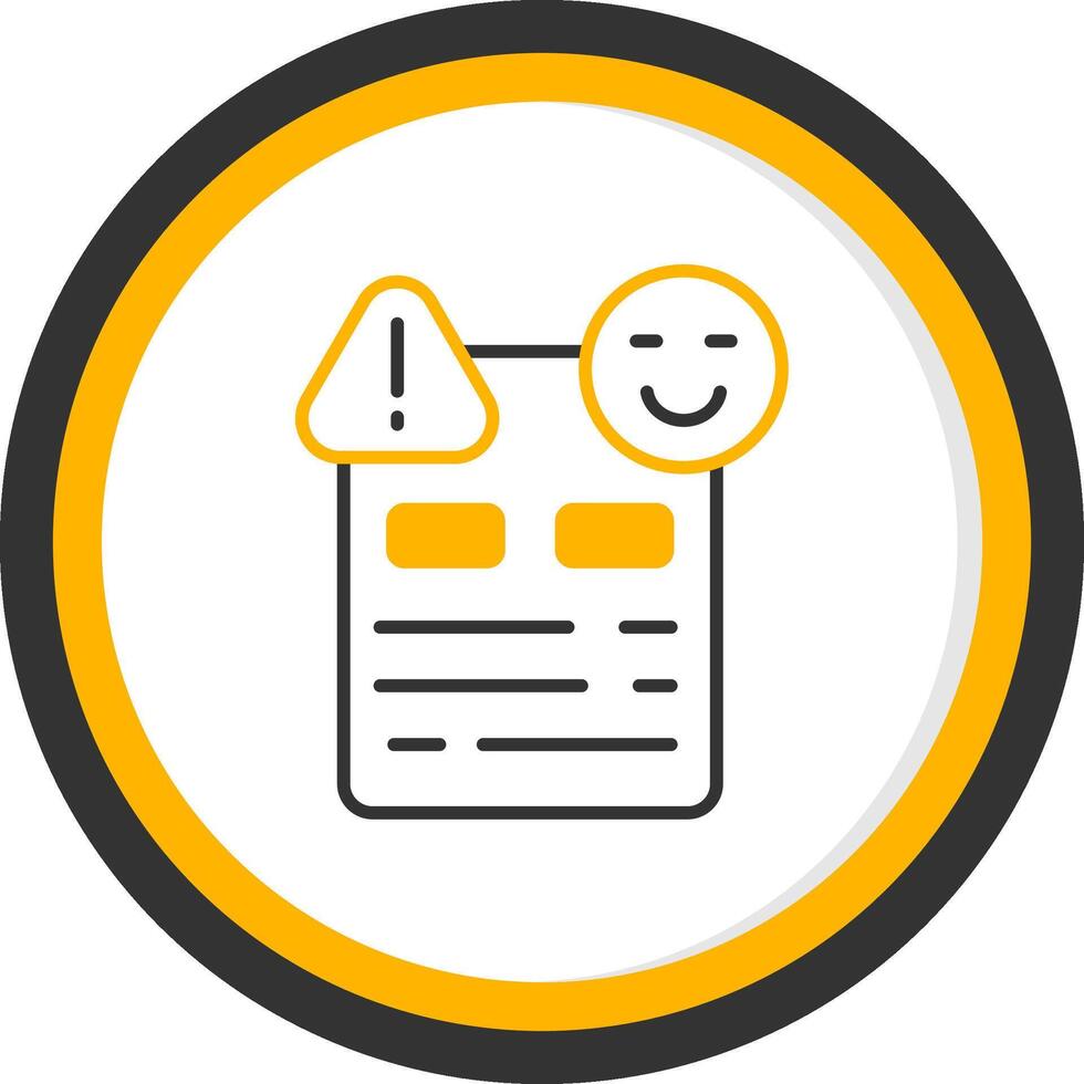 Syntax Error Detected Line Two Color Circle vector