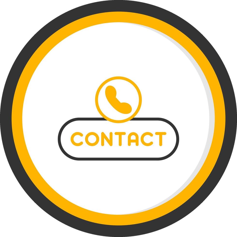 Contact Support Button Line Two Color Circle vector