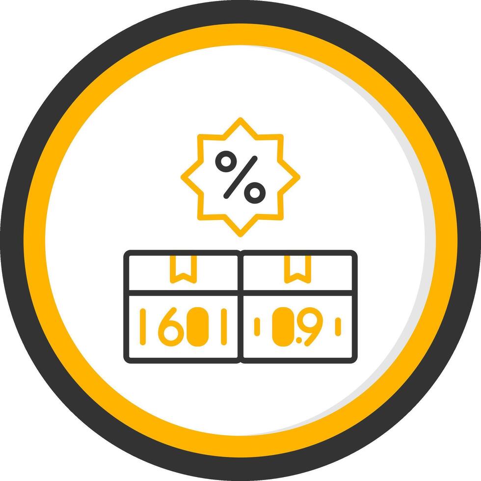OnGlyph Shopping Discount Offer Line Two Color Circle vector