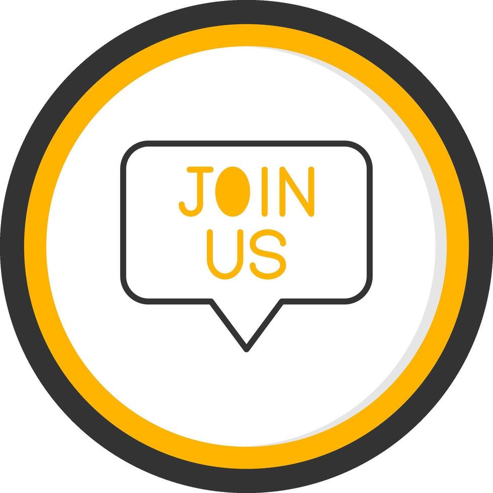 Invitation to Join Us Line Two Color Circle vector