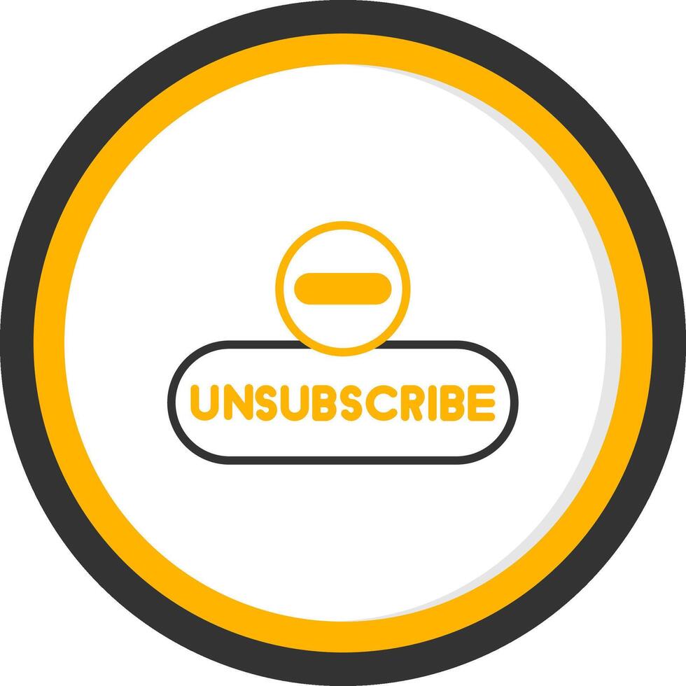 Unsubscribe Alert Button Line Two Color Circle vector