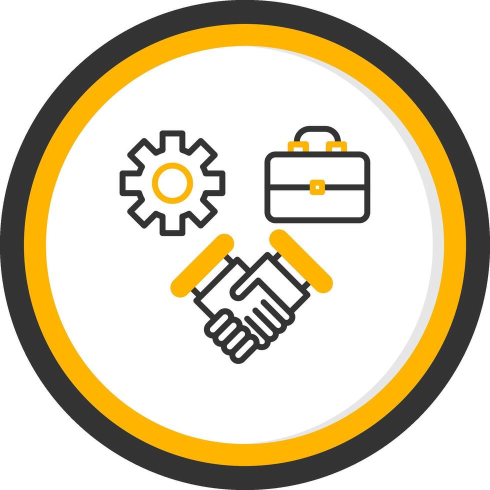 Team Collaboration App Suite Line Two Color Circle vector