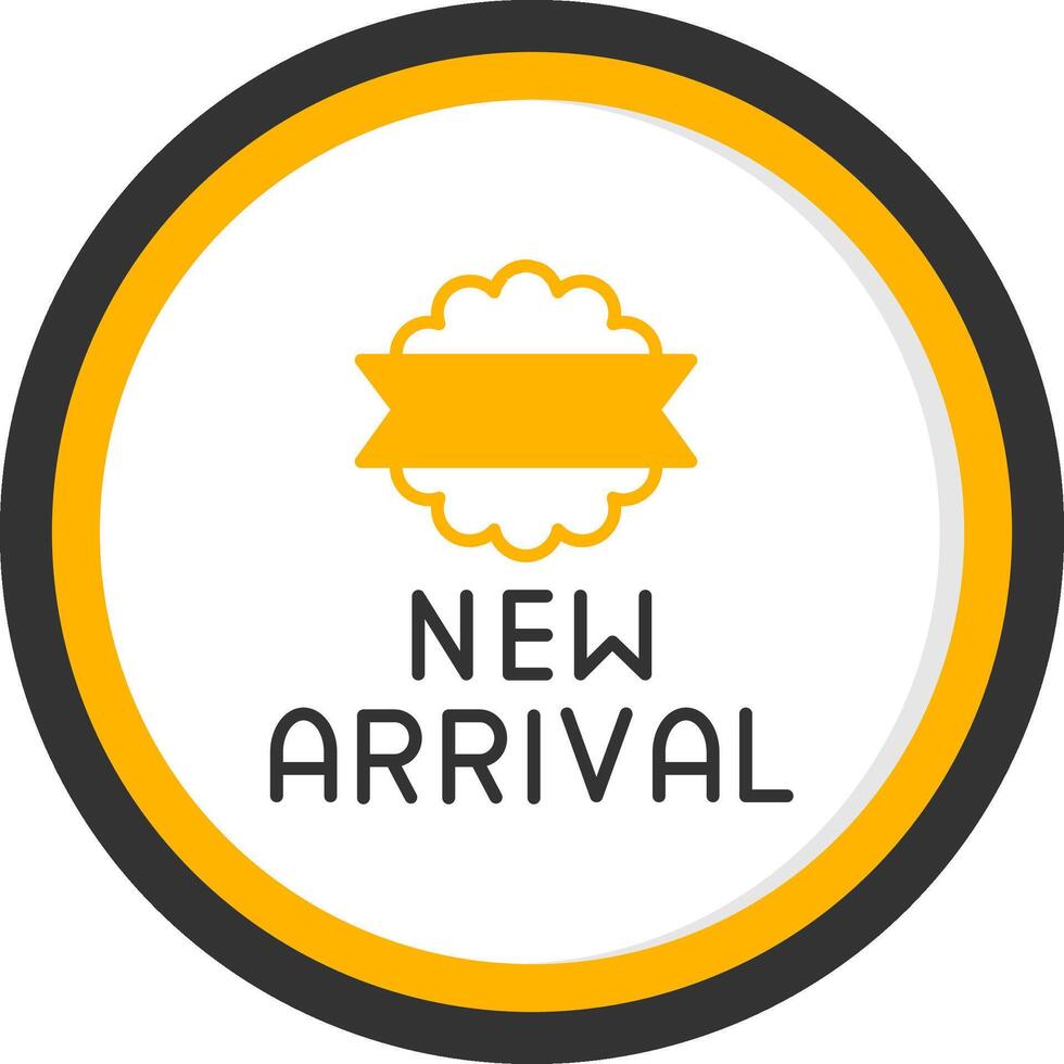 Fresh New Arrival Alert Line Two Color Circle vector