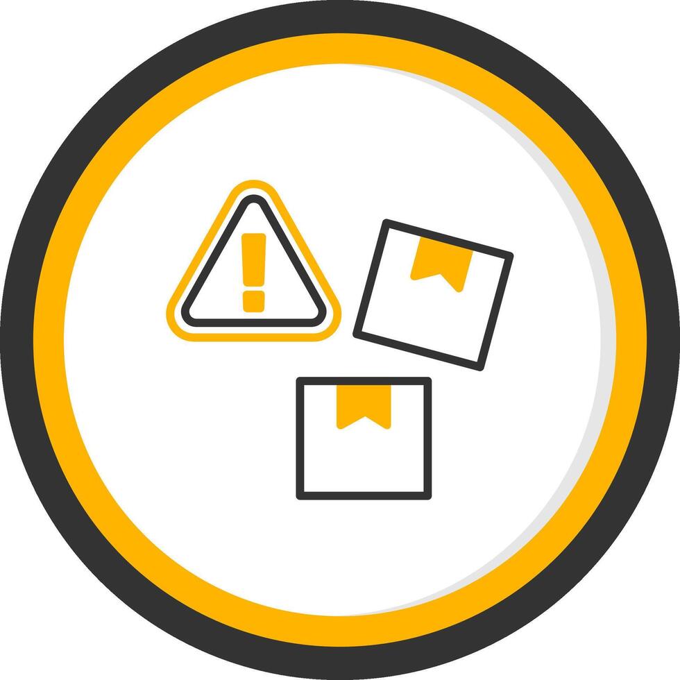 Underflow Numeric Error Line Two Color Circle vector