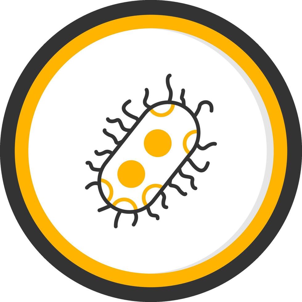 Porphyromonas gingivalis Periodontal Pathogen Line Two Color Circle vector