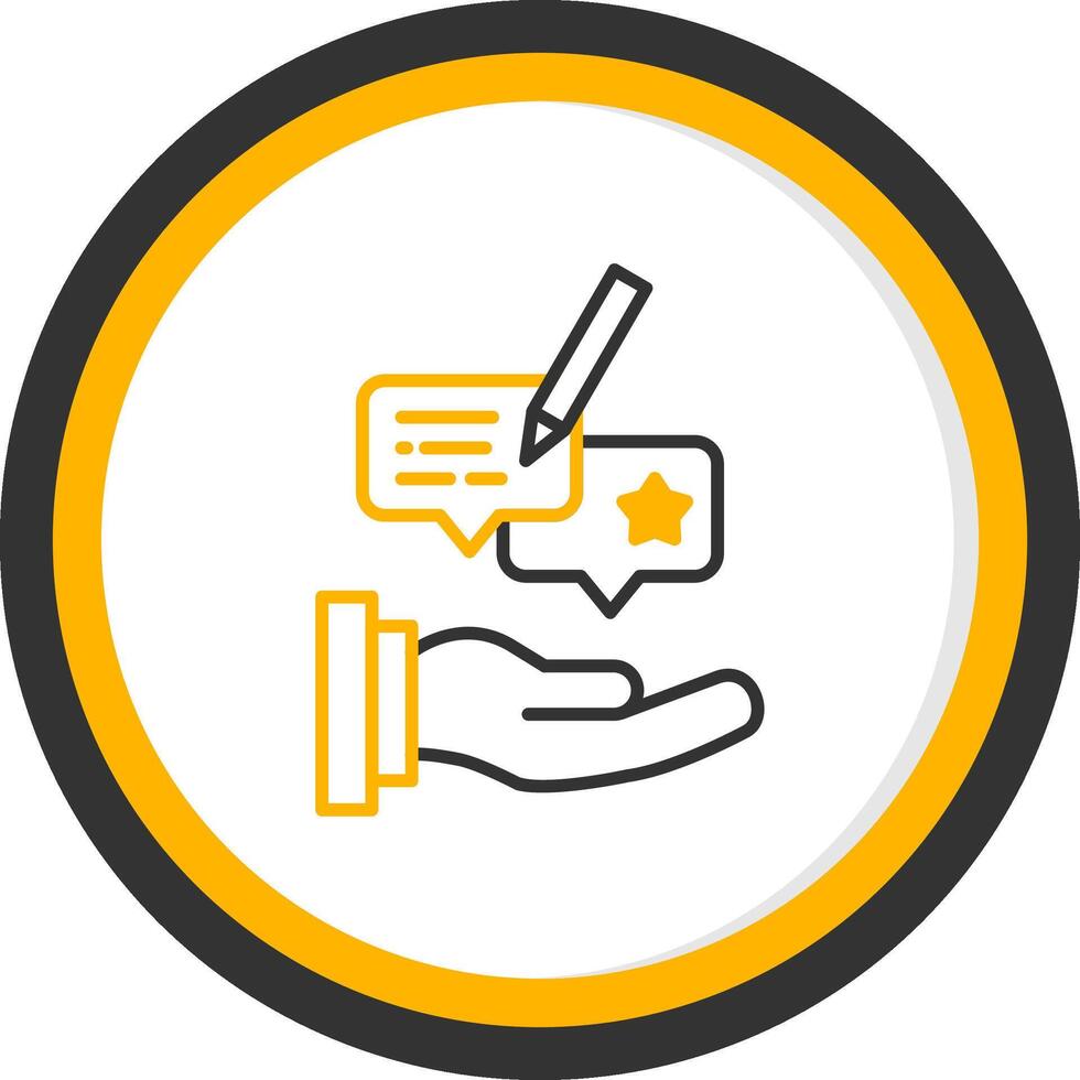 Sent Feedback Request Form Line Two Color Circle vector