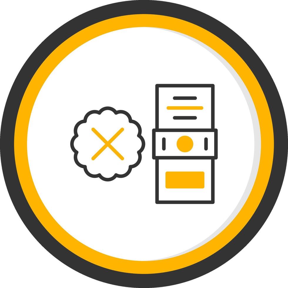 crítico sistema error notificación línea dos color circulo vector