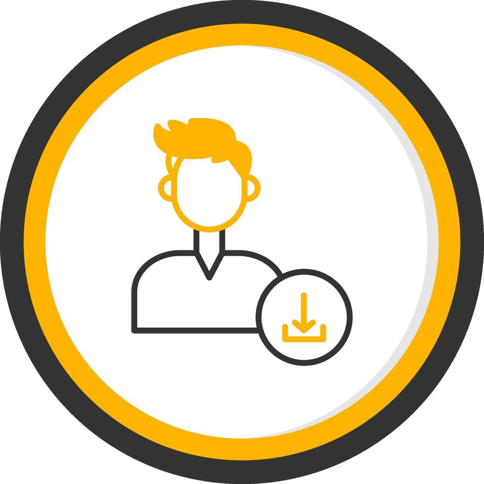 Install New Software Line Two Color Circle vector