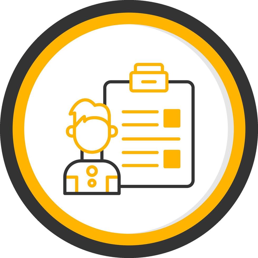 Client Shared Project Brief Line Two Color Circle vector