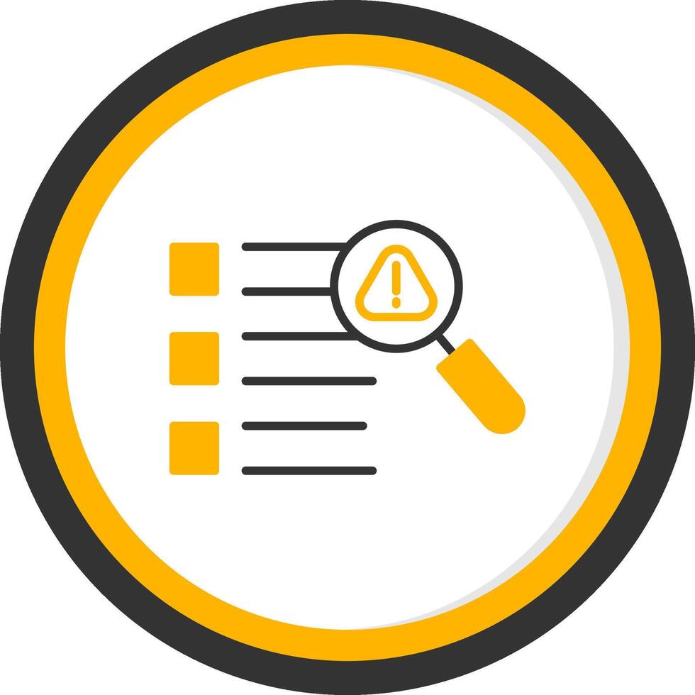 Index Out of Bounds Error Line Two Color Circle vector