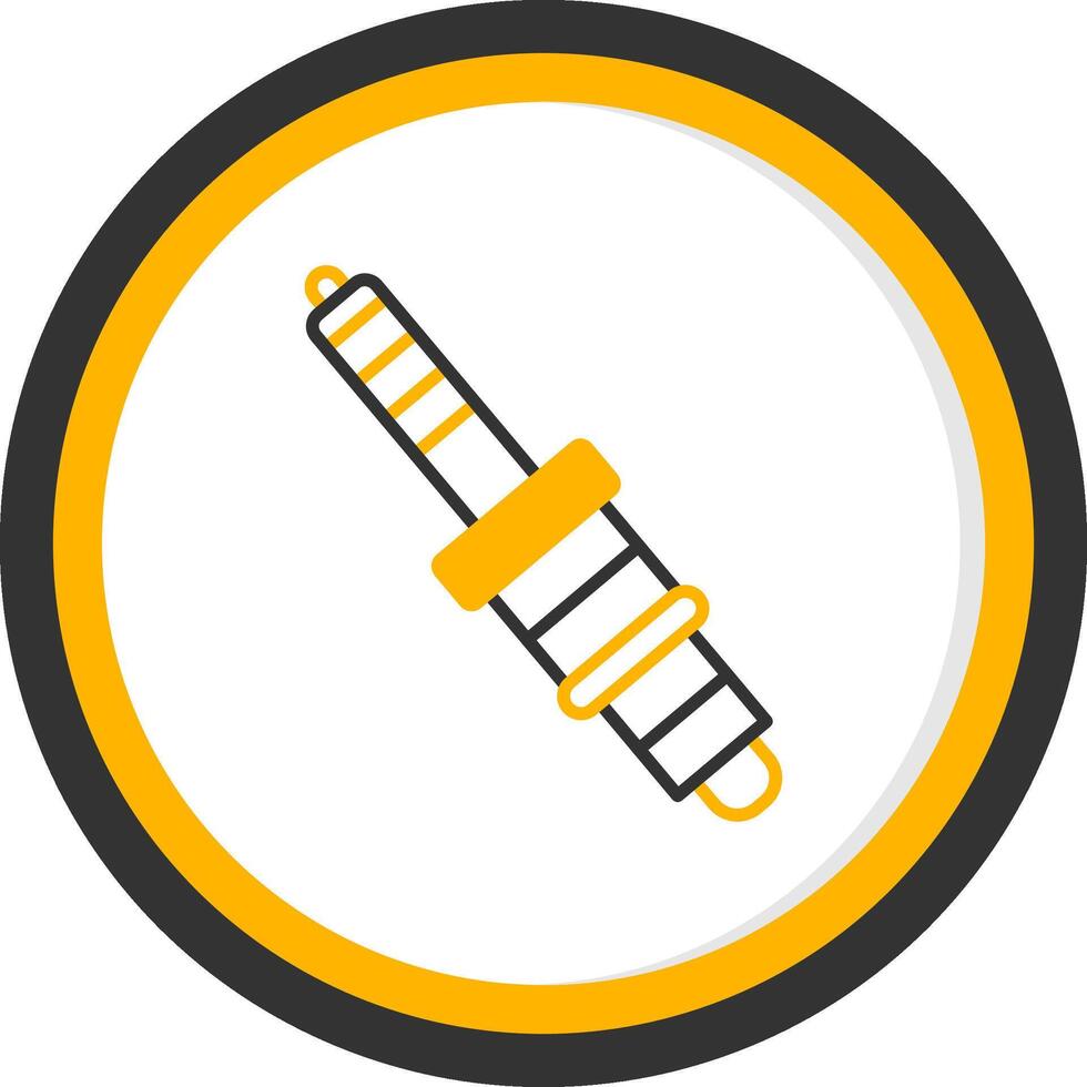 Platinum Spark Plug Line Two Color Circle vector