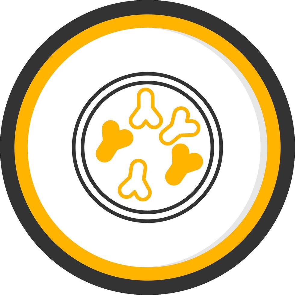 Bifidobacterium bifidum Gut Health Bacteria Line Two Color Circle vector
