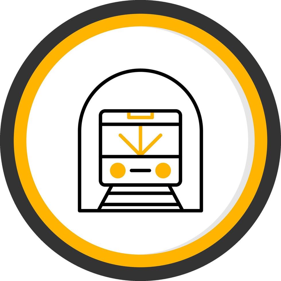 Station Wall Subway Art Display Line Two Color Circle vector
