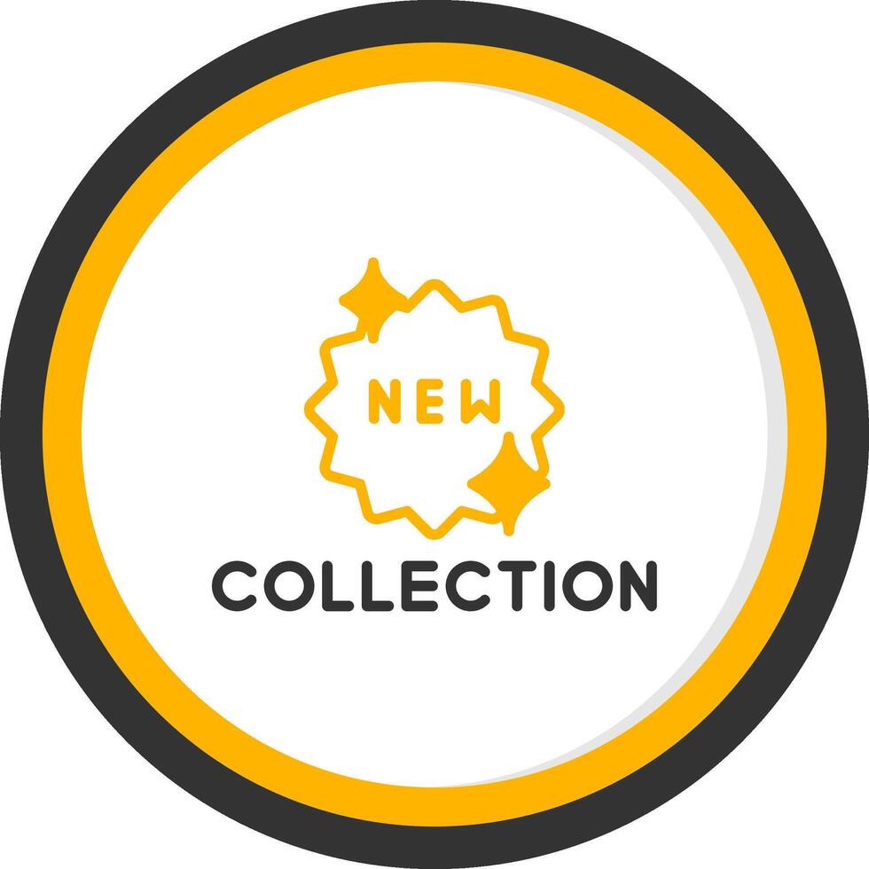 New Fashion Collection Alert Line Two Color Circle vector