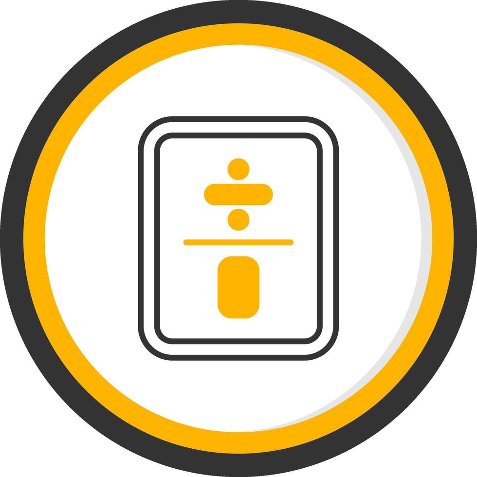 Division by Zero Error Line Two Color Circle vector