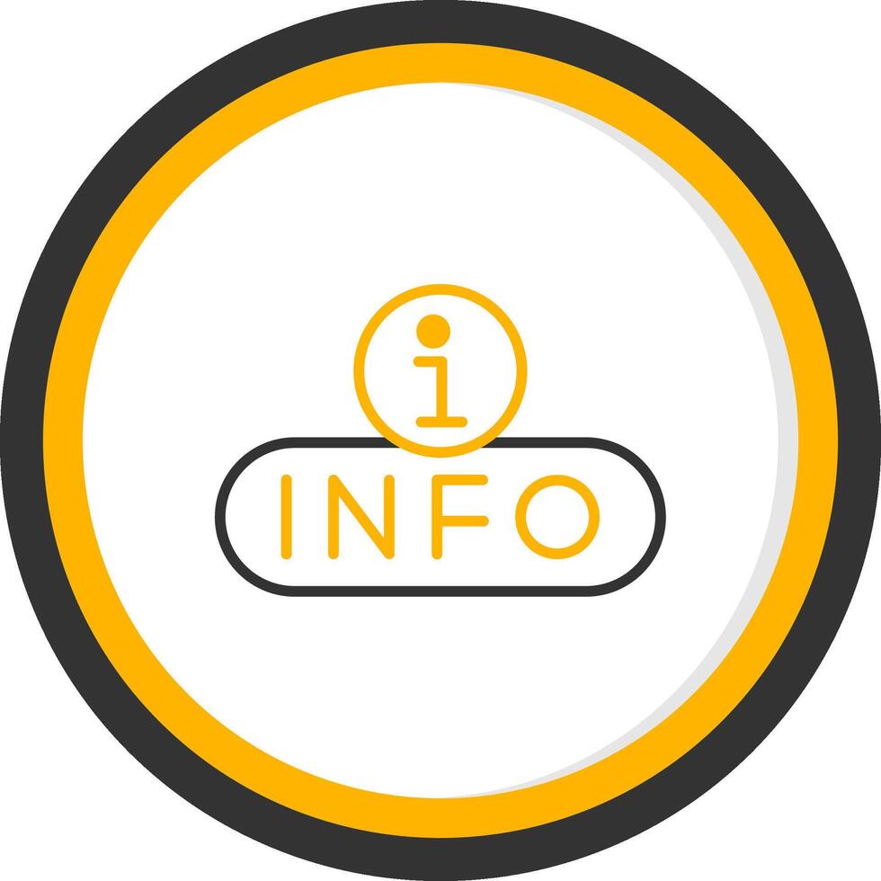 Info Panel Button Line Two Color Circle vector