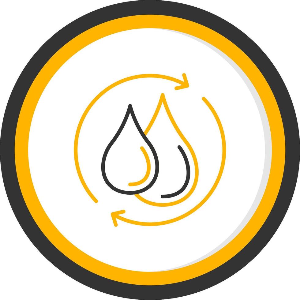 Household Greywater Reuse System Line Two Color Circle vector
