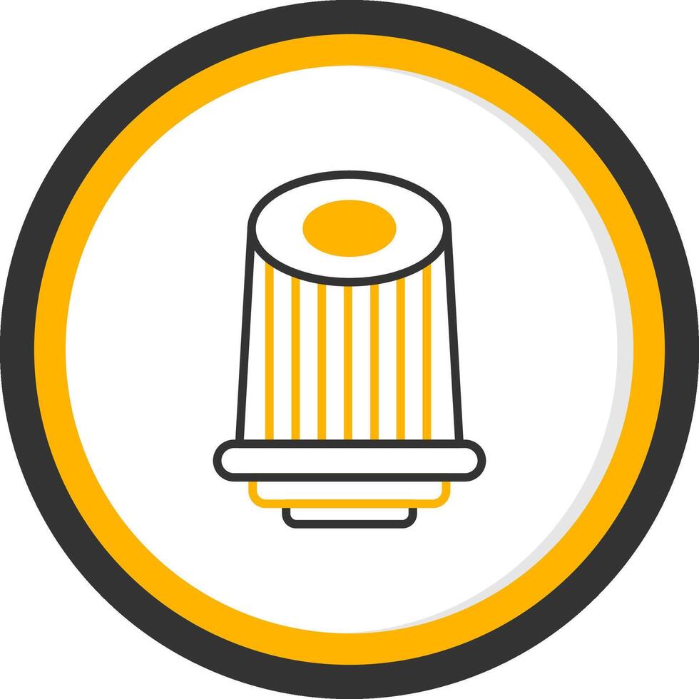 Engine Air Filter Line Two Color Circle vector