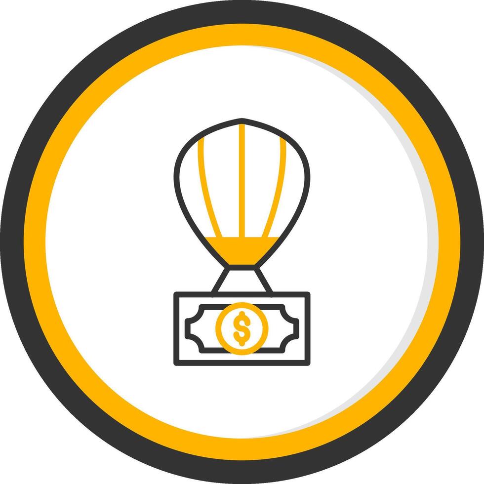 Balloon Loan Final Payment Line Two Color Circle vector