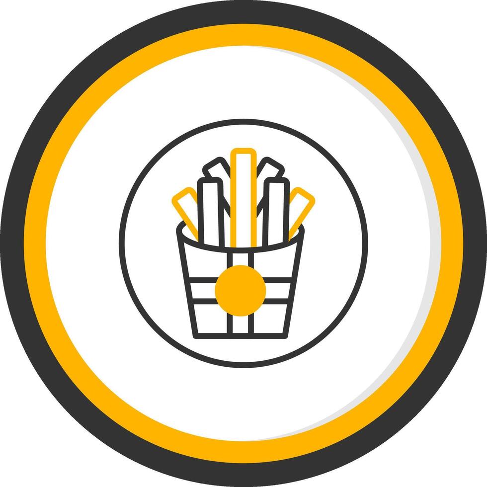 No Eating Allowed Sign Line Two Color Circle vector
