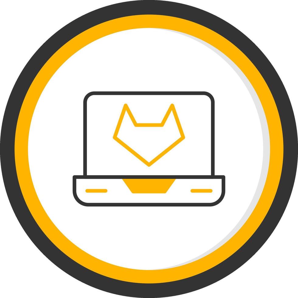 GitLab Code Collaboration Line Two Color Circle vector