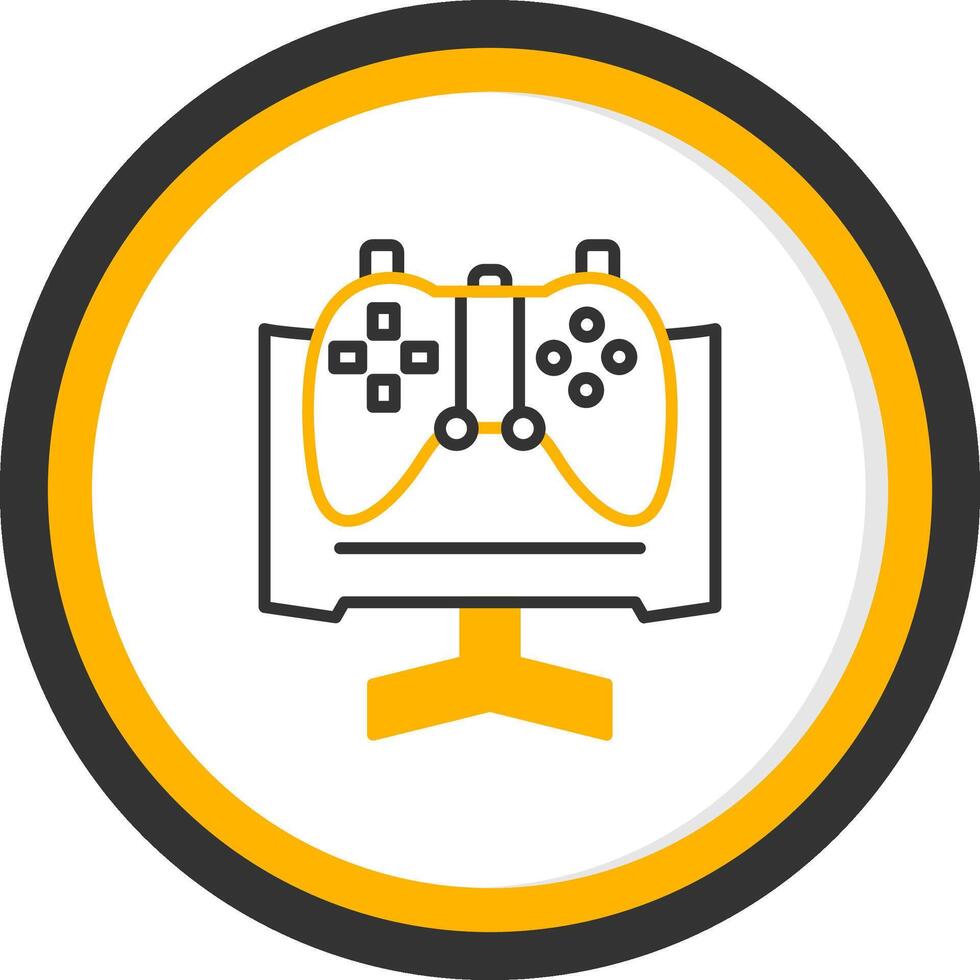 Pre Release Game Testing Line Two Color Circle vector