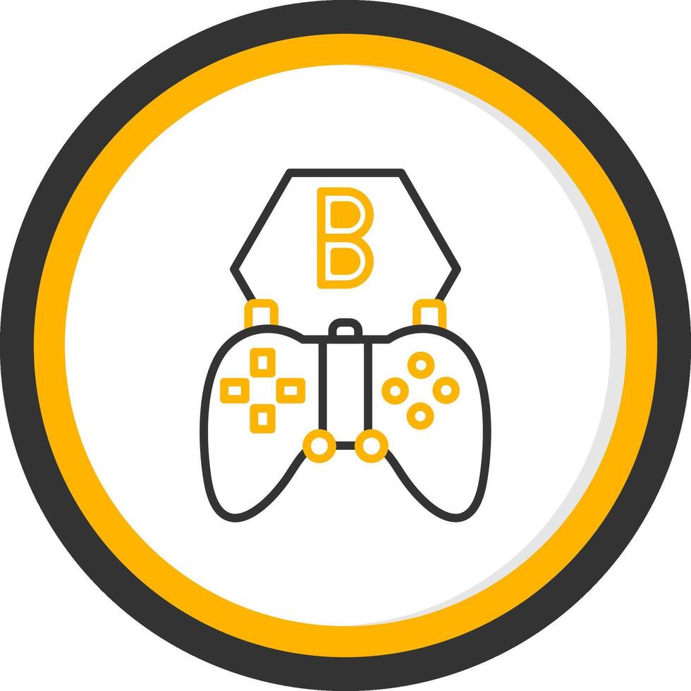 Official Game Patch Update Line Two Color Circle vector