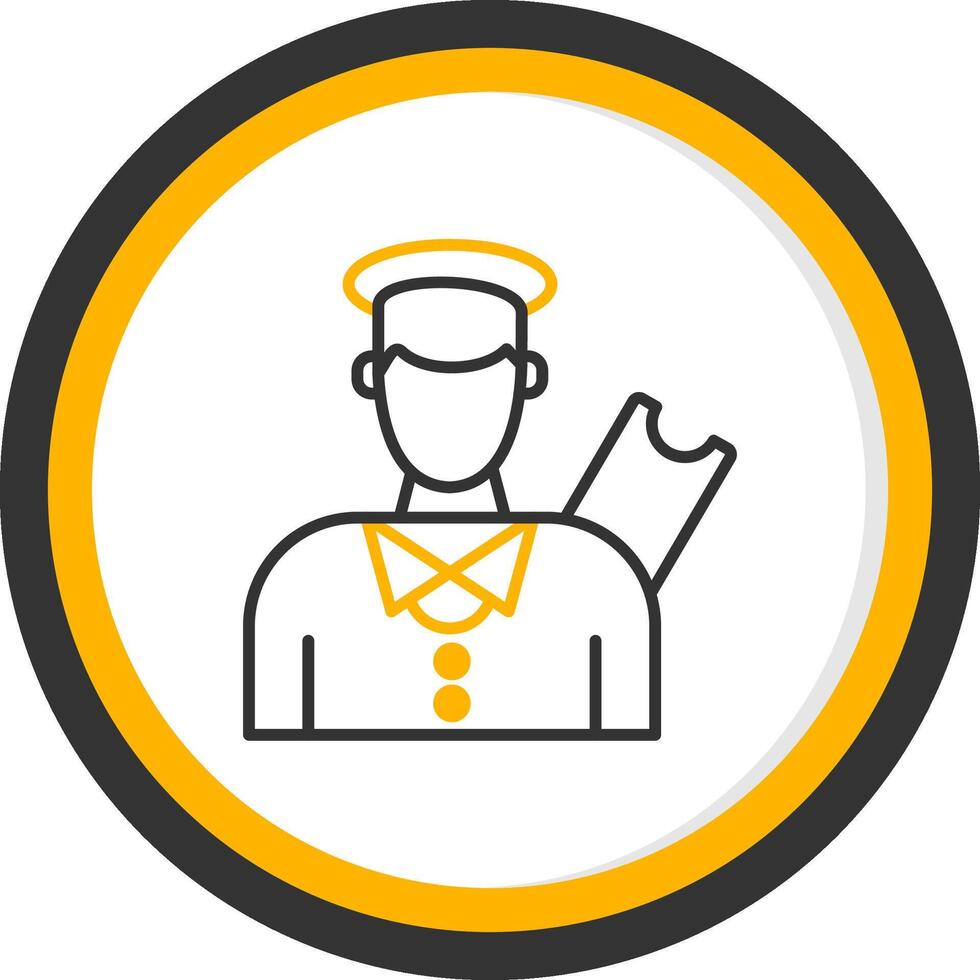 Official Subway Ticket Inspector Line Two Color Circle vector