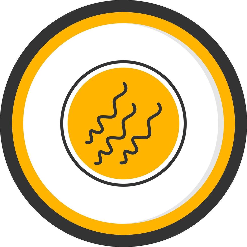Leptospira interrogans Leptospirosis Agent Line Two Color Circle vector