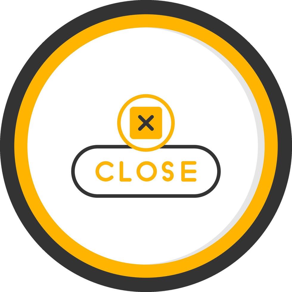 Close Window Button Line Two Color Circle vector