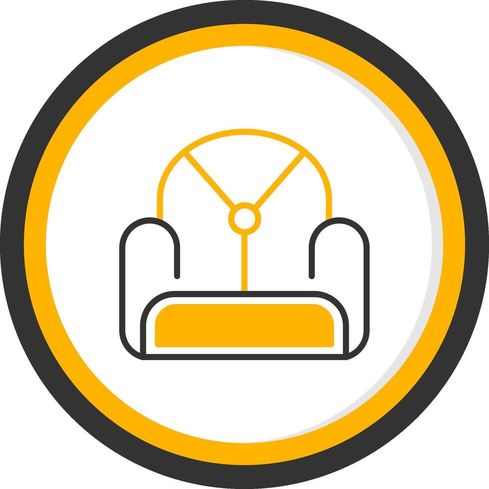 Child Safety Car Seat Line Two Color Circle vector
