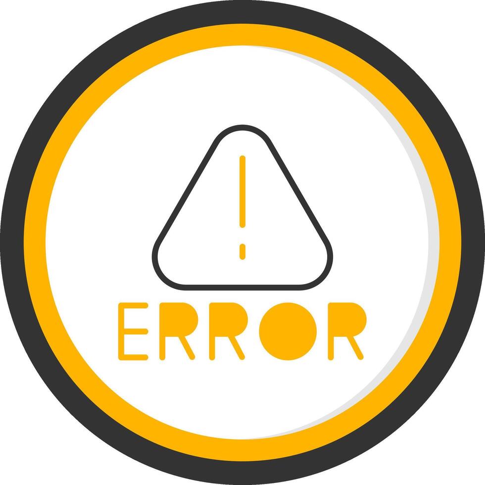 System Error Message Line Two Color Circle vector