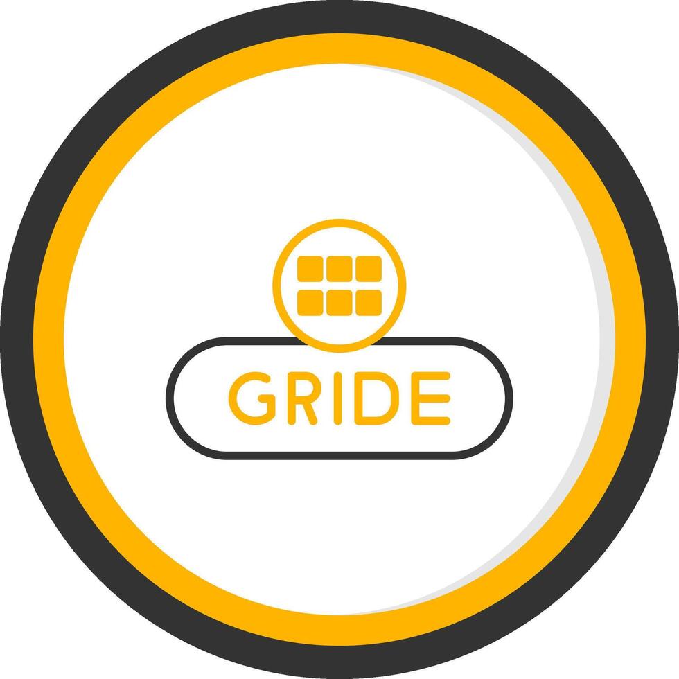 Grid View Toggle Button Line Two Color Circle vector