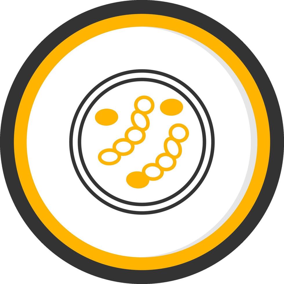 Streptococcus agalactiae Group B Streptococcus Line Two Color Circle vector