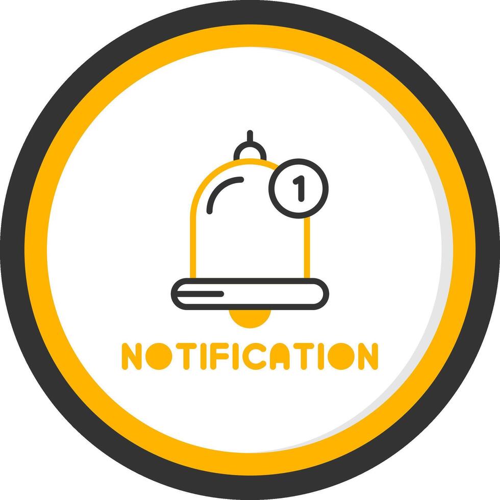 General Notification Alert Line Two Color Circle vector
