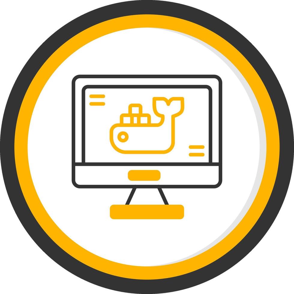Jenkins Automation Server Line Two Color Circle vector