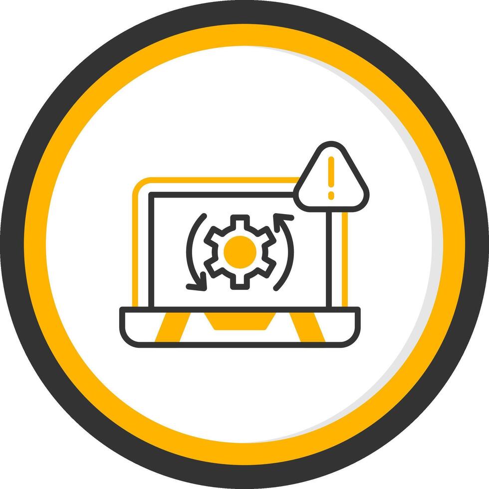 operando sistema choque línea dos color circulo vector