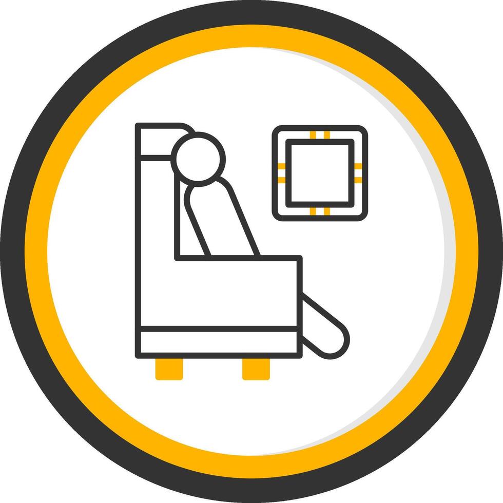 Budget Economy Class Section Line Two Color Circle vector