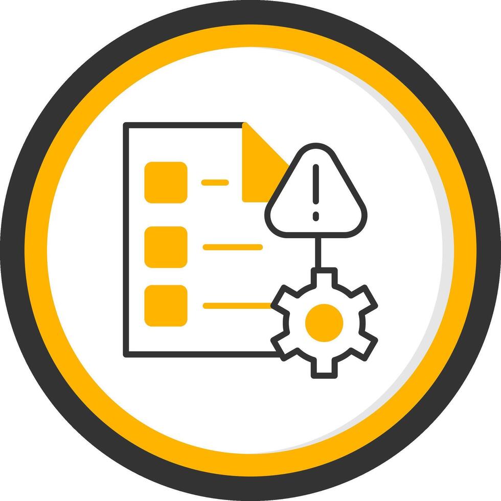 Protocol Error Detected Line Two Color Circle vector