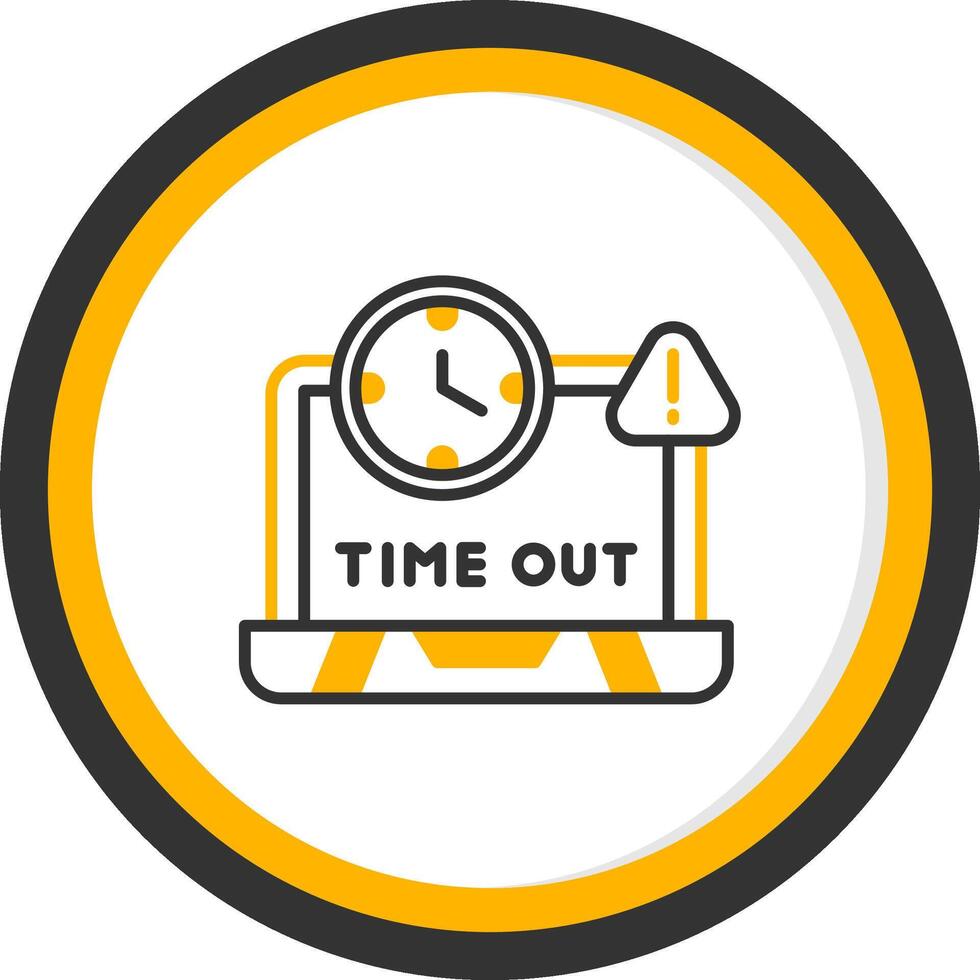 Request Timeout Error Line Two Color Circle vector